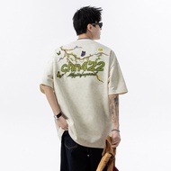 V37 | Embroidered Round Neck T-Shirt Men Casual Hipster Summer