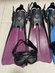 Gull COCO Japan Snorkel Mask and Fins Set COCO Japan 潛水鏡潛水面鏡蛙鞋套裝