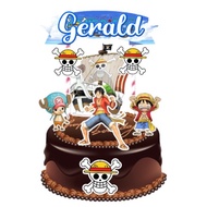 One Piece Birthday Cake Topper Ship Birthday Cake Decoration/