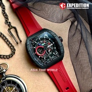 [Original] Expedition E6782 MPRIPBARE Automatic Power Reserve Men's Watch with Black Titanium Case Red FKM Rubber Strap