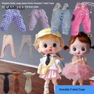 CAMELLI Dolls Long Jeans Pants, DIY Handmake Fashion Overalls T-shirt Tops, 7 Styles Kids Toys Casua
