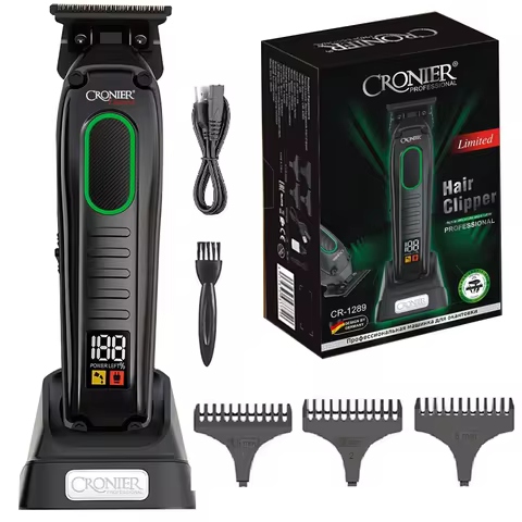 Men's Professional LED Cordless Electric Trimmer Hair Trimmer Beard Trimmer Base Cordless Trimmer Ha