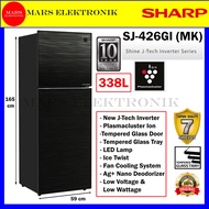 KULKAS SHARP SJ-426GI MK / 338 LITER / INVERTER /  SHINE J TECH INVERTER / SJ 426 GI MK / KULKAS SHARP 2 PINTU