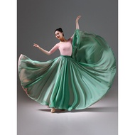 Chinese Dance Practice Large Swing Skirt Double-Layered Wear Classical Dance Costume Ethnic Dance Sk