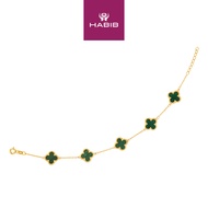 HABIB Malachite Bracelet in 585/14K Yellow Gold YOMB00071