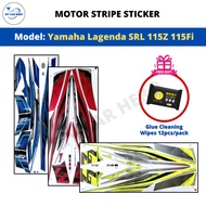 YAMAHA Lagenda SRL 115Z SRL 115Fi Body Cover Set Stripe Sticker Motor 115 Premium Motor Sticker