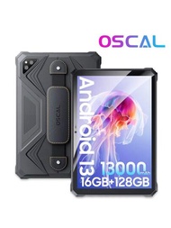 Oscal Spider 8 手機平板電腦,採用 Android 13 作業系統,搭載10.1吋fhd顯示屏和t616處理器,內存16gb（8gb+8擴展）ram+128gb Rom,電池容量13000mah,配有33w快充器