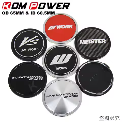 4PCS OD 65MM / ID 60MM Wheel Hub Cap WORK EMOTION MEISTER VS Logo Sport Rim Cover Wheel Center Cap
