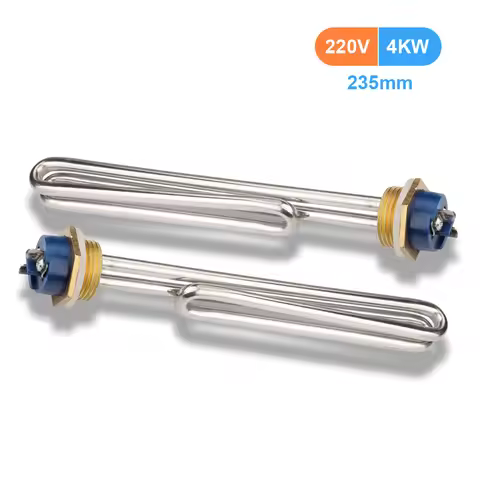 DN25 1 Inch Fold Solar Water Heater Pipe BSP Thread Stainless Steel Heating Element 220V 4KW