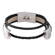 (bayite) bayite Leather Bands Bracelet for Fitbit Alta HR and Alta 6.1 - 7.5 (Size:6.1 - 7.5...