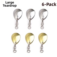 Dragon Bay Road Lure Metal Flasher 6pcs DIY Bearing Will Frog Water Drop Modification Baits for Fish