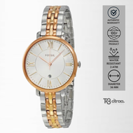 jam tangan fashion wanita Fossil Jacqueline analog strap rantai cewek stainless steel water resistant luxury watch Silver Rosegold mewah elegant Original ES3844