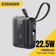 Essager Type-C 22.5W Power Banks Digital Display Portable 20000mAh 10000mAh Built-in Type C +Lightni