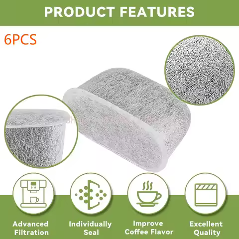 For NINJA ES601 ES701 Espresso Coffee Machine Replacement Charcoal Water Filters 6PCS Coffee Filter