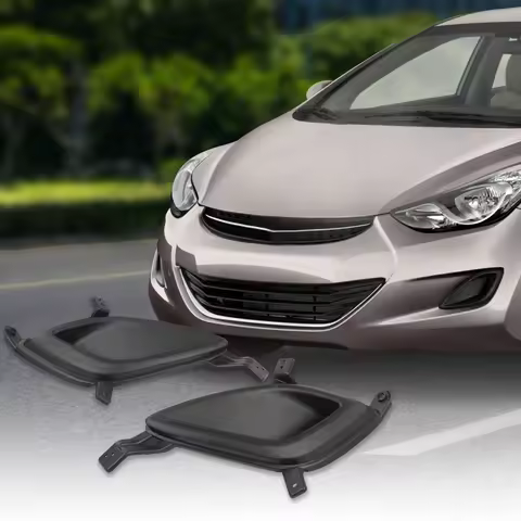 2Pcs Black Fog Light Cover Left Right Fit for 2011 2012 2013 Hyundai Elantra 4-Dr 865643Y000, 865633