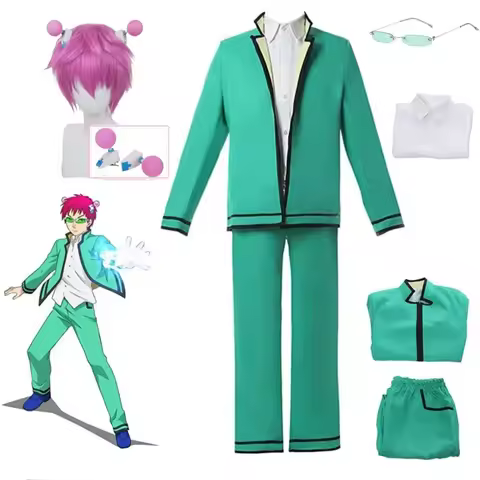 Anime Saiki Kusuo The Disastrous Life K.-Nan Cosplay Wigs Costumes Uniform Tops Pants Headwear Glass