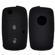 For VW Golf Polo SEAT SKODA Silicone 2 Button Key Case Remote Fob Cover Shell