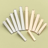 [From 1 Item] Black Silver Gold diy Handmade Square Clip Duckbill Clip Press Clip Side Clip Hair Acc