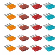20 Sets Marine RV 5A-15 AMP APT ATR Micro3 Pin Insert Fuse