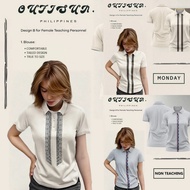 2025 Deped Teacher Uniform Polo Shirt & T Shirts Monday To Thursday Women's Uniform Teacher's Unifo