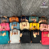 [HIGH QUALITY] FR KUNKUN FOX CLASSIC CANVAS LEATHER STRAP 16L COLORFUL WATERPROOF BACKPACK / LEATHER