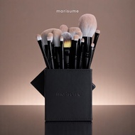 Marisume แปรงแต่งหน้า 15 ชิ้น พร้อมกล่องเก็บ + แปรงคอนทัวร์จมูกขนม้าแท้ | Premium Brush Set