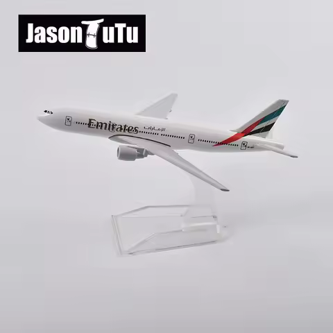 JASON TUTU 16cm Air Emirates Airlines Boeing 777 Airways Airplane Model Airplane Diecast Metal 1/400