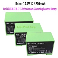 GlobeTrove， แบตเตอรี่ทดแทน 14.4V 3200mAh สำหรับ iRobot Roomba e และ i Series i7+ e5 7150 7550 i3 315