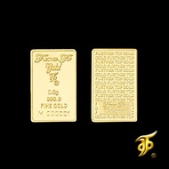 Gold Bar ( 0.5g ) 999.9 Further Top - Classic【Emas | 足金牌 | 小金条】