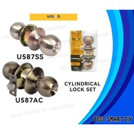 UNION Cyclindrical Door Lock Set U587AC /U587SS / CYLINDRICAL LOCK / KUNCI PINTU