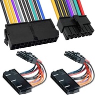 2 Pack 24 Pin to 14 Pin ATX PSU Power Supply Cable, 24 Pin Female to 14 Pin Male ATX Power Adapter C