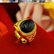 Ring gold male 916 gold gold jewelry agate ring in stock