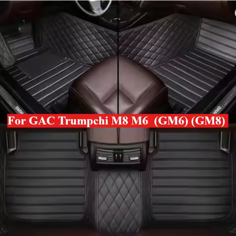 Custom Car Floor Mats For GAC Trumpchi M8 M6 (GM6) (GM8) 7-seat 2018-2026 All Carpets Foot Coche Aut