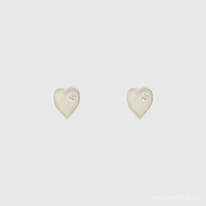 Gujia GUCCI GUCCI Jewelry Earrings 925 Silver Double G Transparent Love Enamel