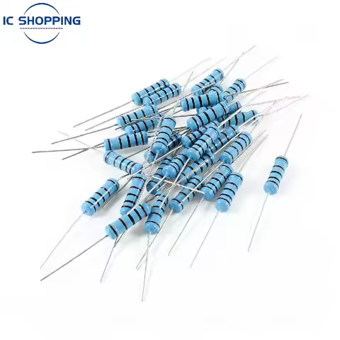 20PCS 2W metal film resistor 1% five-color ring power resistor 0.1~1M 2 4.7 10R 47 100 220 360 470 1
