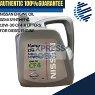 100% ORIGINAL NISSAN ENGINE OIL SEMI SYNTHETIC 10W-30 CF4 ( 6 LITERS ) FOR DIESEL ENGINE