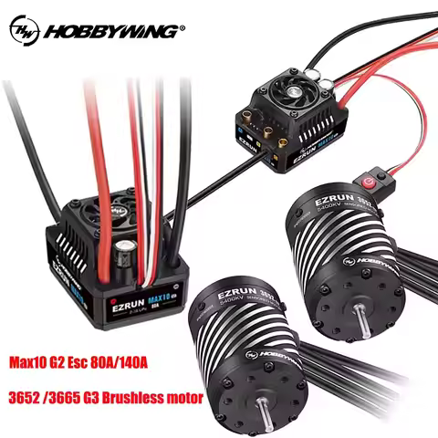 HobbyWing EZRUN 80A 140A MAX10 G2 ESC and 3652 3665 G3 Brushless Sensored Waterproof Motor For 1/10 