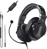 Prosonic DJ2G Headsets with Boom Mic, Office Wired Over Ear Headphones for Business Meeting Skype Zo