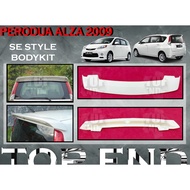 PERODUA ALZA 2009-2013 REAR STYLE SPOILER MATERIAL ABS TOP SPOILER GRASS SPOILER PERODUA CAR BODYKIT