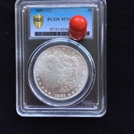Pcgs Grade MS63 1881 US Morgan Silver Coin US Silver Coin Morgan Foreign Silver Dollar Silver Round 