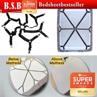 BSB Upgraded Triangle Bed Sheet Mattress Holder Grippers Fastener Clips Non-Slip Bedsheet/Topper/SofaCover