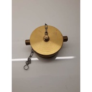 BRASS Plug and Chain 2 1/2 for Siamese Twin Replacement Fire Department Connection Giacomini Italy