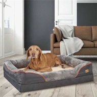 Friends Forever Small Dog Bed, Orthopedic Dog Sofa Memory Foam Mattress, Calming Dog Couch Bed, Wall