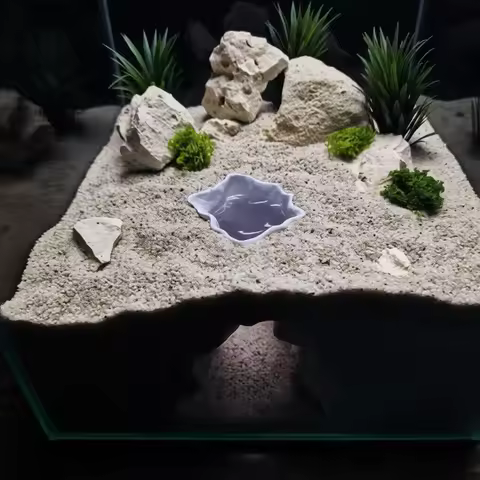 3D Printed Rift Channel Aquarium Aquascape Decor Fish Shrimp Hideout Shelter for Fish Tank Terrarium