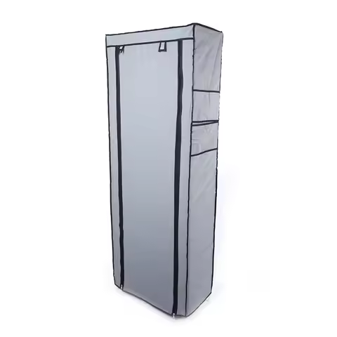 Fashionable Room-saving 9 Lattices Non-woven Fabric Shoe Rack Gray