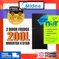 [SAVE4.0] [FREE SHIPPING] Midea 200L Fridge MDRT268MTB28-MY 2 Door Inverter (Net Capacity: 179L ) MD