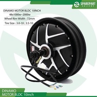 Dinamo Bldc 10Inch 48V 1000W-2000W Electric Scooter Hub Motor Ring10"