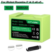 Battery for iRobot Roomba i7 i4 i3 e6 e5 14.4V 5000mAh Vacuum Cleaner Battery for iRobot Roomba i8 J