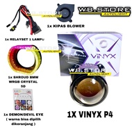 VINYX P3 P4 60 WATT 50 watt 2.5 inch PURPLE LENS BILED VINYX P4 biled bright biled
