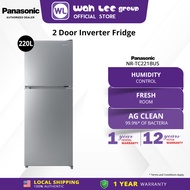 [SAVE4.0 NUR] Panasonic 220L 2-Door Top Freezer Refrigerator NR-TC221BUSM Inverter 5-Star Energy Rat